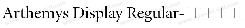 Arthemys Display Regular字体转换